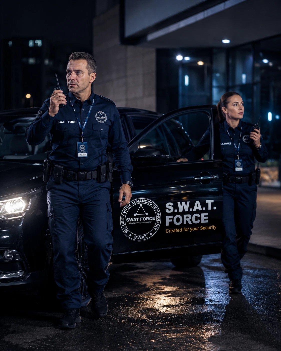 Echipaj de intervenție rapidă SWAT FORCE — autospecială și agenți în teren